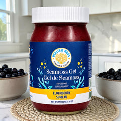 Elderberry Sea Moss Gel | Wildcrafted Sea Moss with Organic Elderberry, 16oz