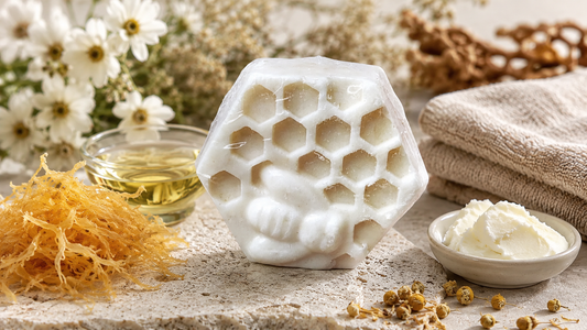 Natural handmade soap in Canada featuring Healing Moss sea moss soap with gentle skincare ingredients.