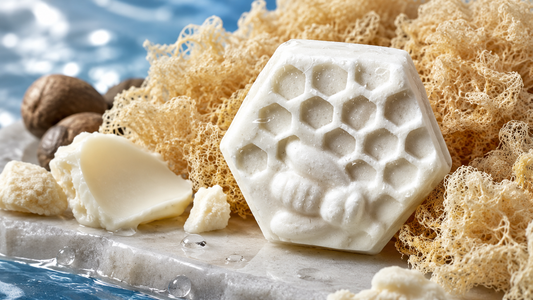 Healing Moss sea moss and shea butter soap with wildcrafted raw sea moss and shea butter for a natural sea moss skincare Canada routine.