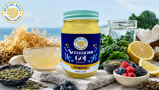 Healing Moss Original Sea Moss Gel with natural mineral-inspired ingredients for a blog about what minerals sea moss has