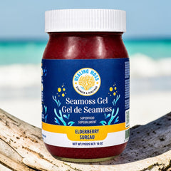 Elderberry Sea Moss Gel | Wildcrafted Sea Moss with Organic Elderberry, 16oz